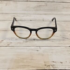 Derek Cardigan DC7012 Cognac Eyeglasses Black Amber Two Tone 48/19-145 Math Symb